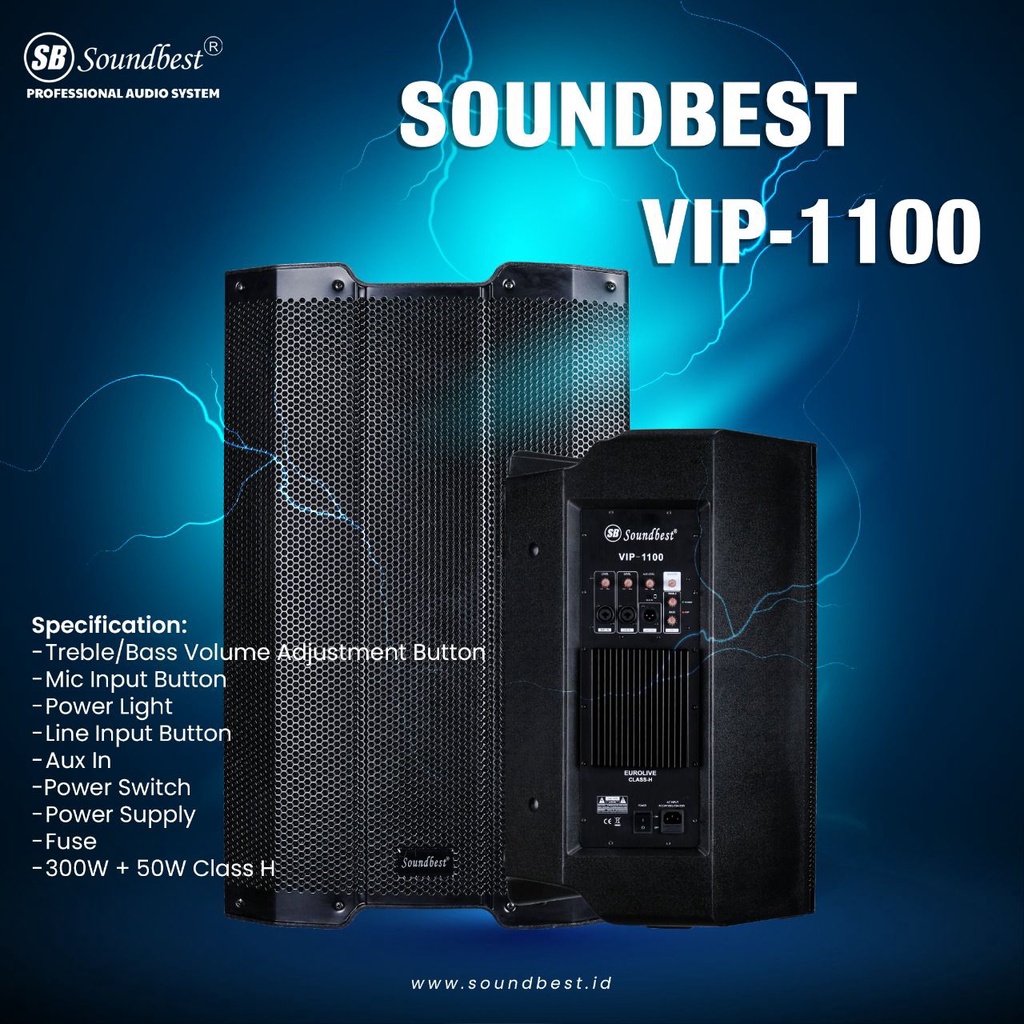 Speaker Aktif Soundbest VIP 1100 Original 15 inch Speaker Active Soundbest Vip1000