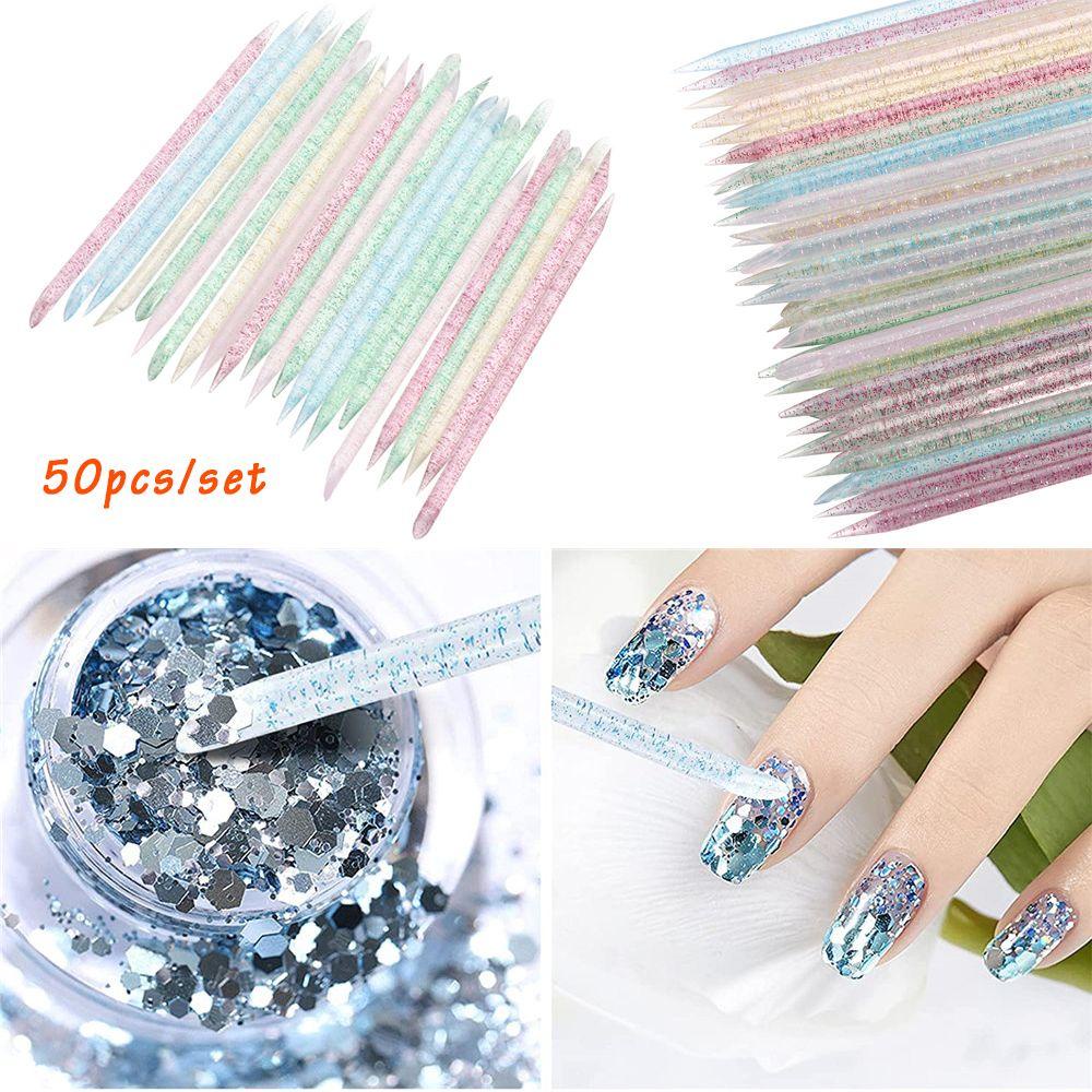 Preva 50pcs Nail Stick Cleaning Remover Polish Manicure Kutikula Pendorong