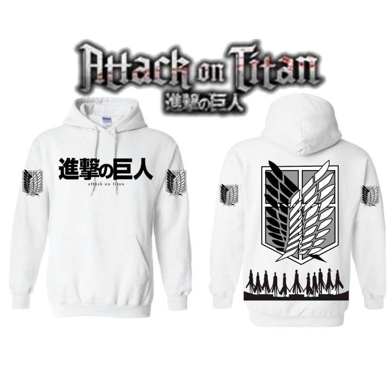 sweater hoodie anime attack on titan final season 4 white