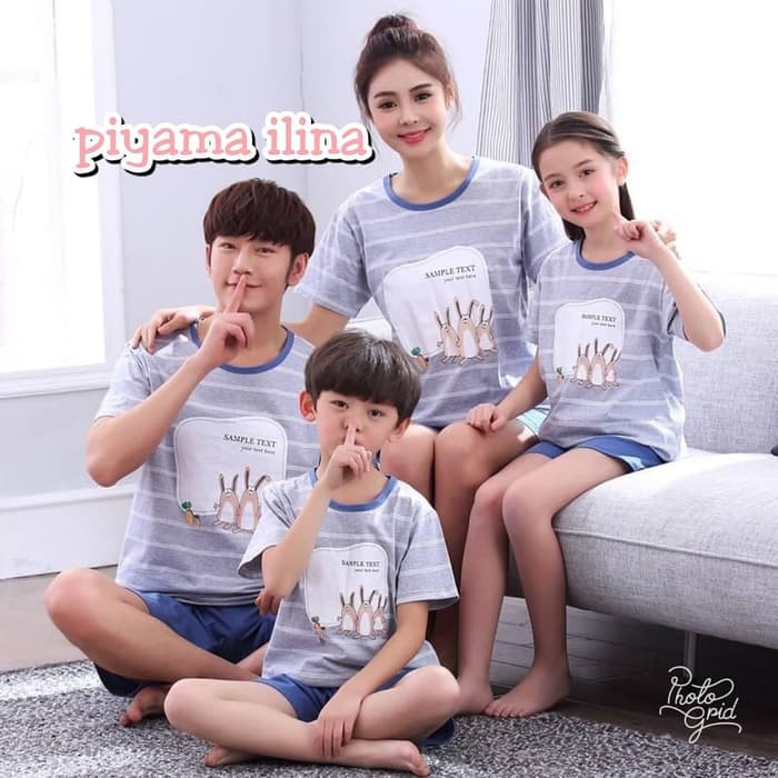 Piyama keluarga-baju tidur keluarga- family set
