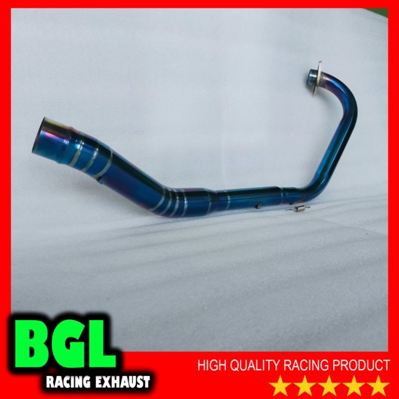 Pipa leher knalpot racing Yamaha Vixion old new advance bluemoon stainles