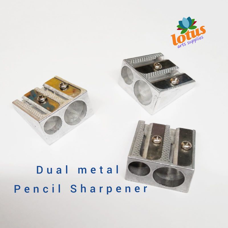 

Dual Hole Metal Pencil Sharpener - rautan pensil 2 lubang