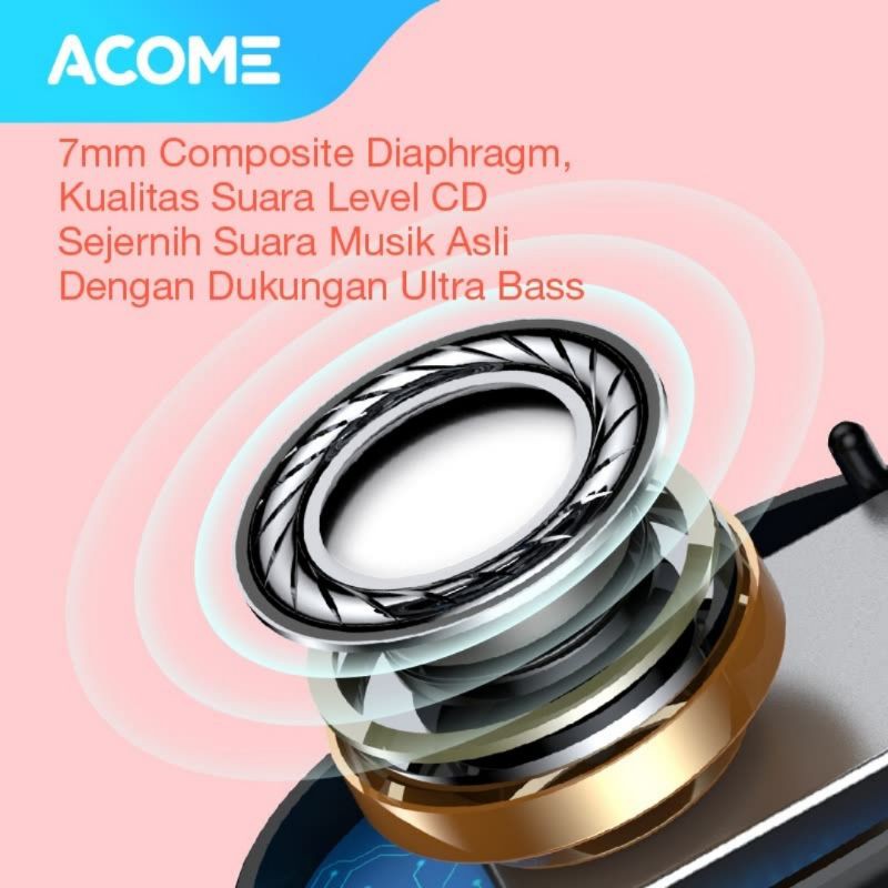 Acome T1 Airdots Bluetooth 5.0 TWS Headset Earphone Wireless LED