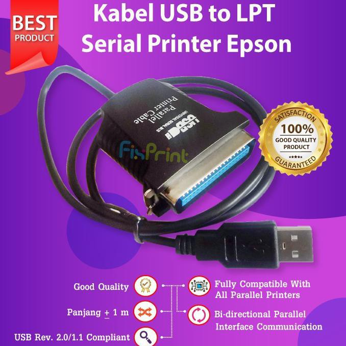 Promo Kabel Usb To Lpt Converter Cable Printer Epson Lx300+ Lq2180 Lq2190 Gilaa