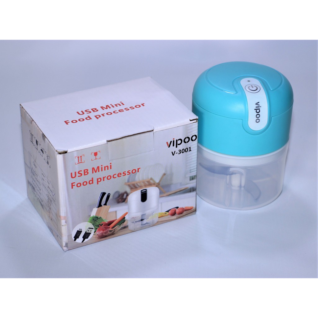 Mini Chopper V-3001 USB Mini Food Processor Blender mini Serbaguna Vipoo Bumbu Portable V 3001