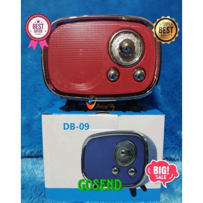 Promo SPEAKER Bluetooth Wirelless DB-09 RETRO CLASSIC - Speaker Unik Bluetooth Bentuk TV Jadul mini 