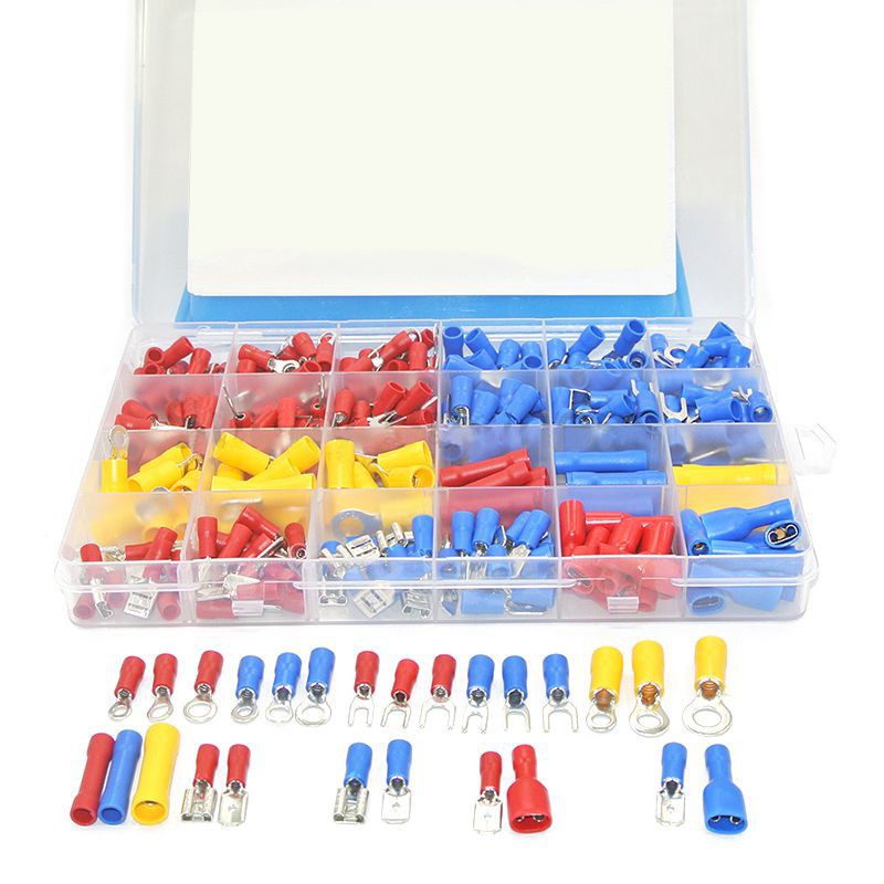 Wire Connector 25x Crimp Ring Terminal,16~14AWG Blue #4 27AMP