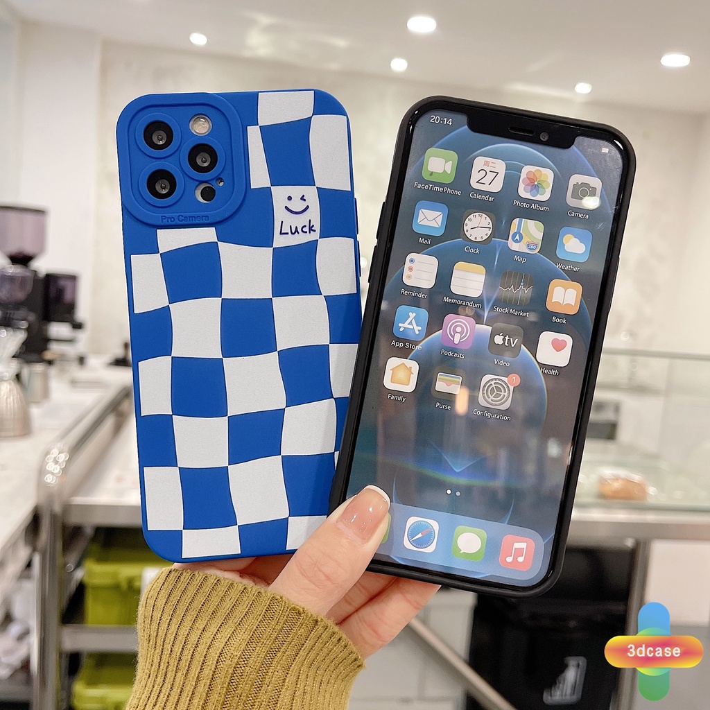 Casing Compatible For IPhone 11 12 13 PRO MAX 6 7 6S 8 Plus X XR XS MAX Se 2020 6SPlus 7Plus 6Plus 8Plus XSMAX Angel Eyes Soft Case Chessboard Luck Smiley Phone Case