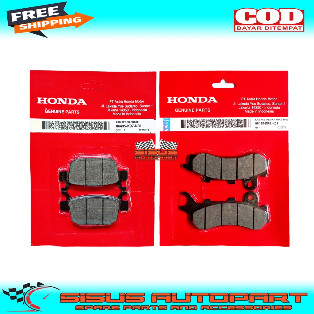 KAMPAS REM PCX 150 CBS PCX 160 CBS ADV 150 160 CBS / KAMPAS REM SET DEPAN BELAKANG PCX NEW 150 KRE K97 / PAKET KAMPAS REM PCX NEW