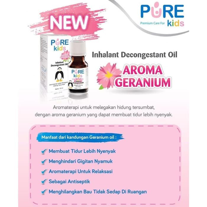 Pure Kids Inhalant Decongestant Aromaterapi Oil Untuk Bayi Pilek Hidung Mampet Tersumbat By Lidya Mom And Baby