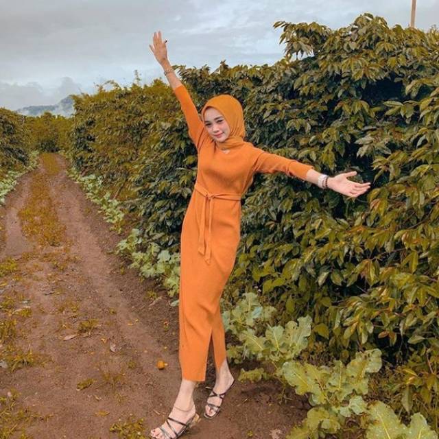 Alicya Pleats Dress / Dress Plisket Import Bangkok