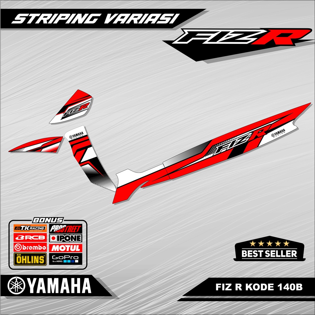 Striping Fiz R Stiker Variasi Motor Fiz R Kode 140