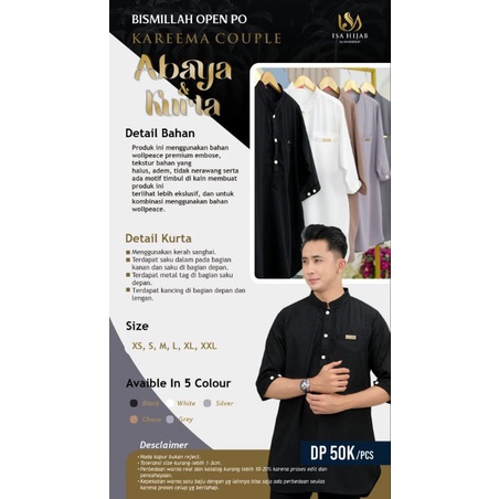 OPEN PO COUPLE KAREEMA  by Isa hijab