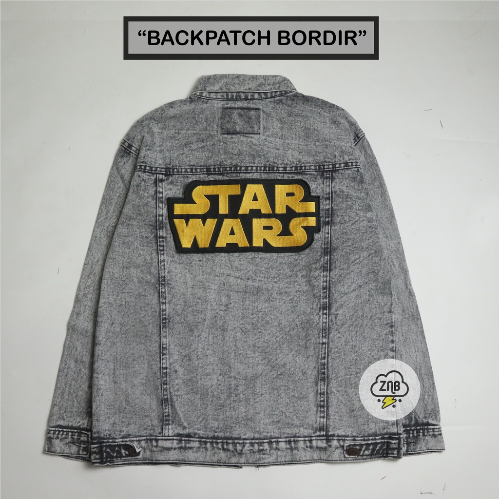 BACKPATCH BORDIR EMBLEM BORDIR STARWARS NASA TEMPELAN JAKET HOODIE TAS SEPATU TAS
