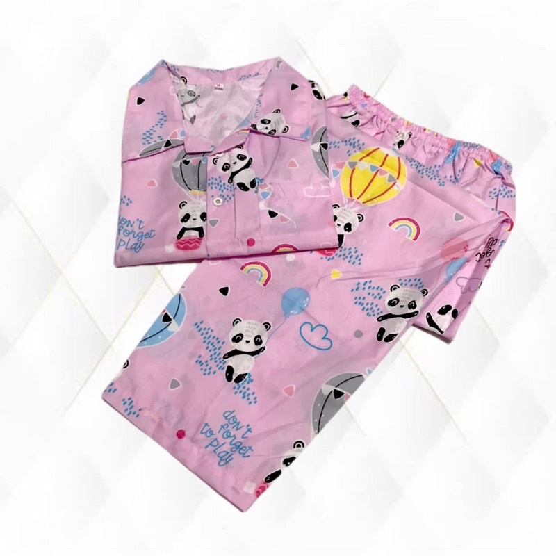 PANDA PINK - bisa couple mom kids family stelan bajutidur piyama dewasa anak