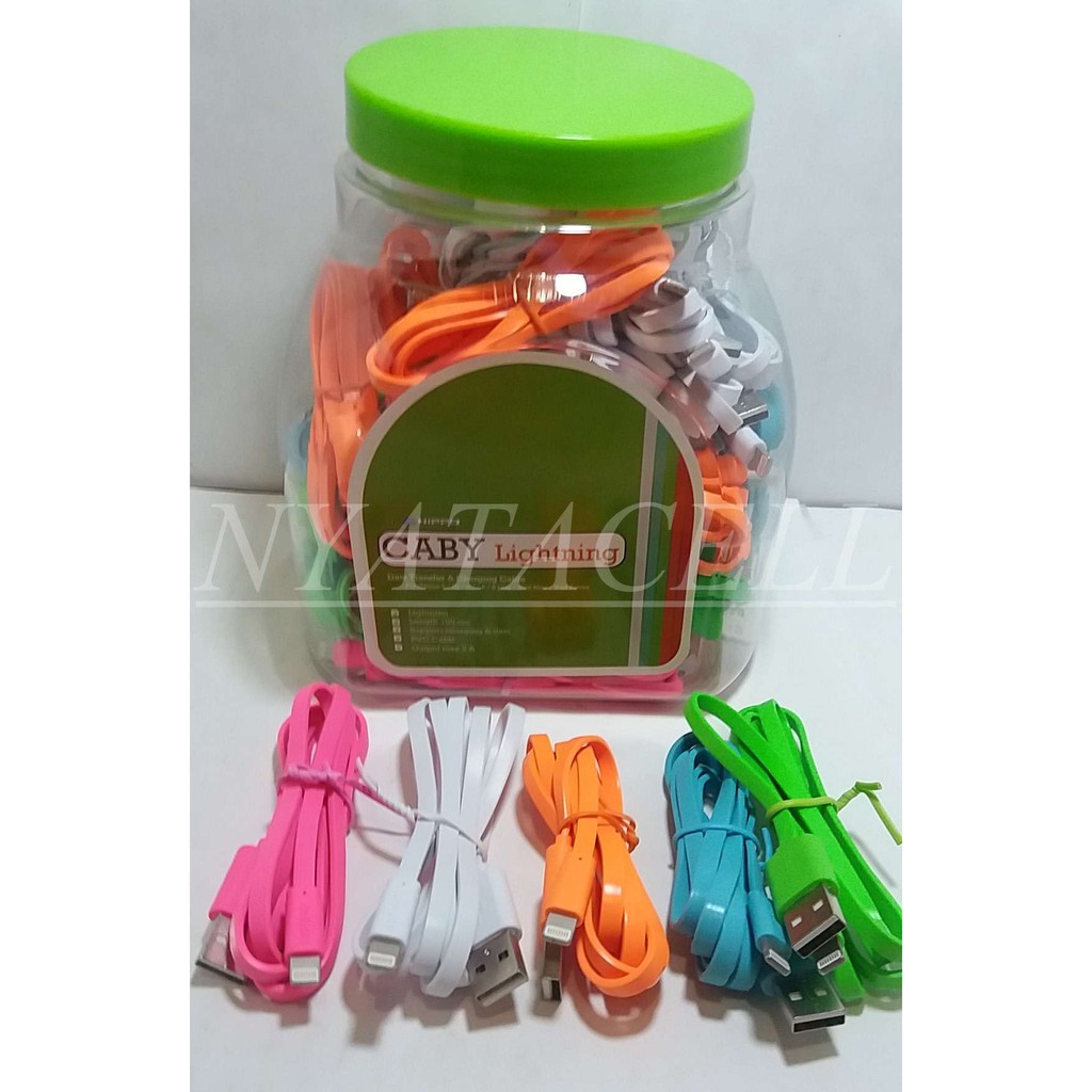 Kabel Data Hippo Caby Lightning Iphone 5 5S 5C 6 6S 7 Plus Original