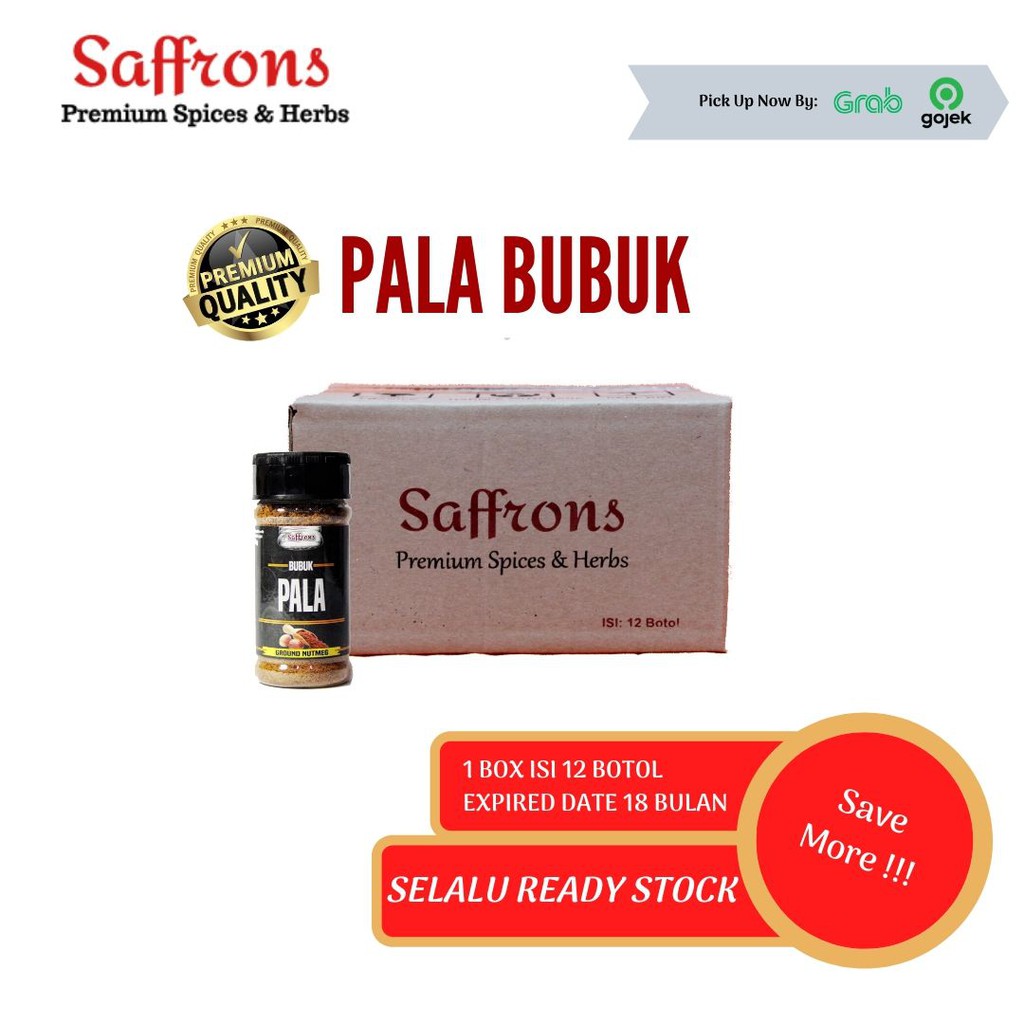 

SAFFRONS -KEMASAN BOX - Pala Bubuk / Ground Nutmeg Premium Organic