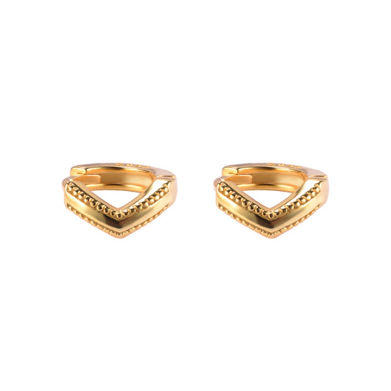 1 Pasang Anting Hoop Zirkon Mini Berlapis Emas 14K Anting Tindik Huggie Anting Tulang Rawan-Won