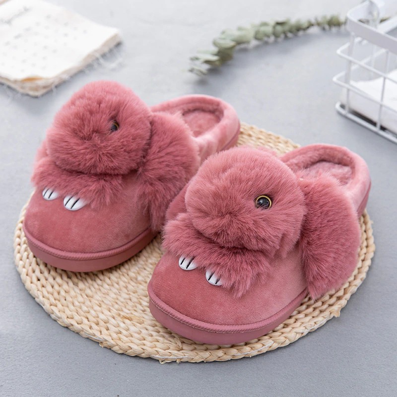 Cute Animal Plush House Slippers Fashion Warm Snail Slippers