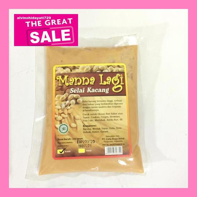 

Al04Nind Selai Kacang Manalagi Kasar 250Gr / Selai Kacang Manna Lagi Kasar 250G Indvvl03