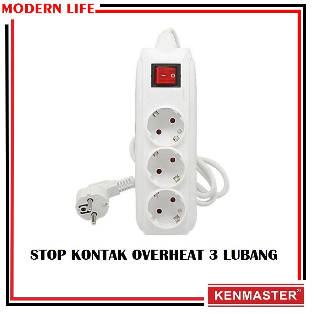 Kenmaster Stop Kontak Overheat SNI - 3 LUBANG