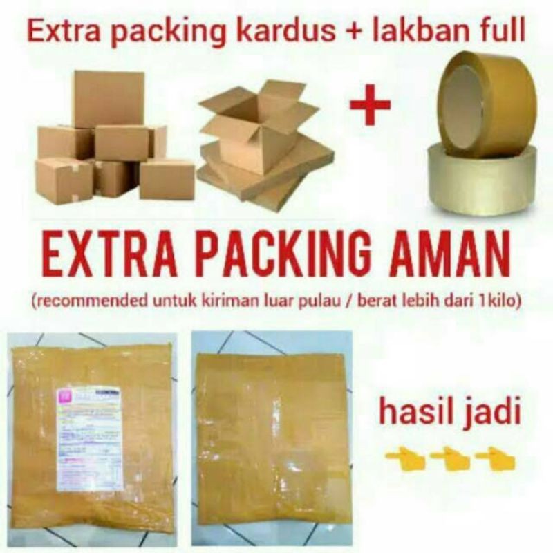 

Tambahan Packingan Kardus + Lakban Full