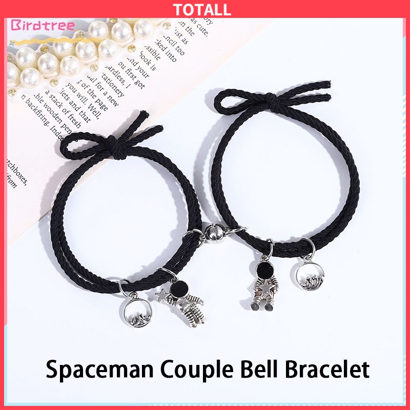 ✅Gelang Couple Magnet Astronot Desain 2 Pcs Gelang Tali Karet Magnet Untuk Pria Dan Wanita Gelang Magnet Couple ready stock