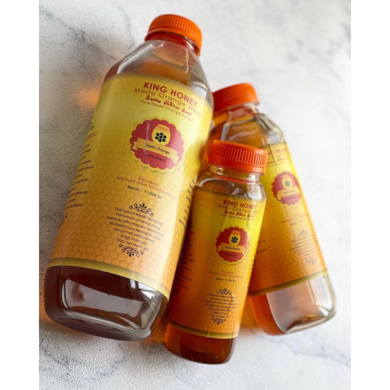 

Madu Mesir Orange / Jeruk King Honey 250 gram Madu Jeruk Mesir Asli Murni Impor Mesir