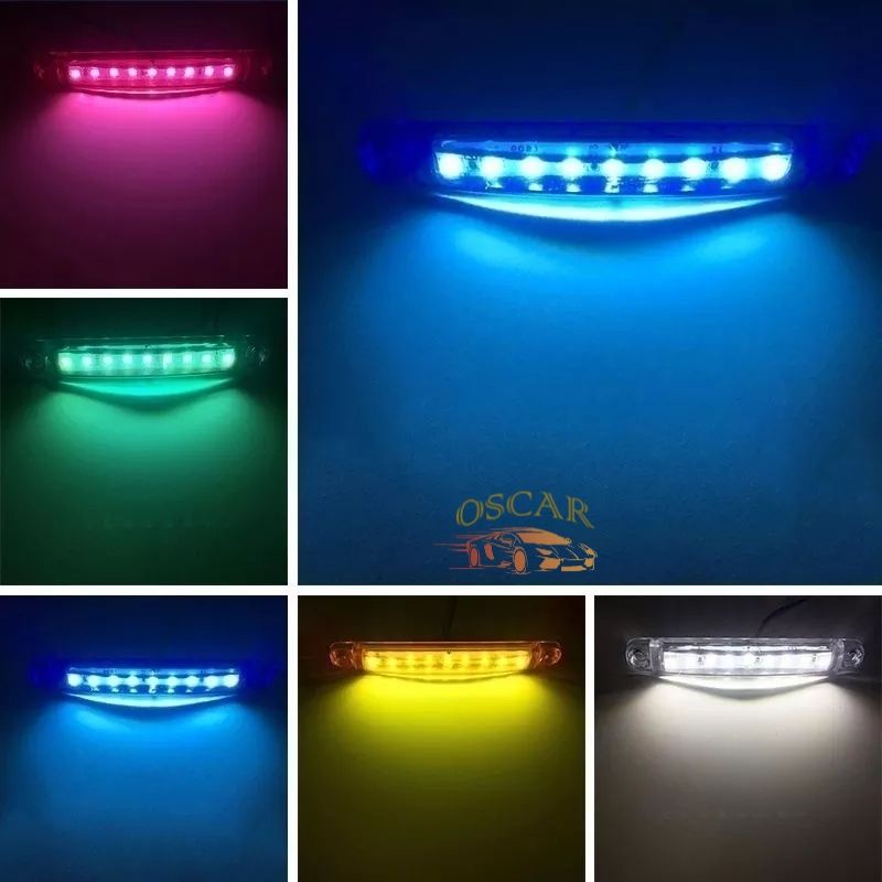 Lampu Bak 9 LED SMD Lampu Samping Bak Truk 12V-24V Anti Air