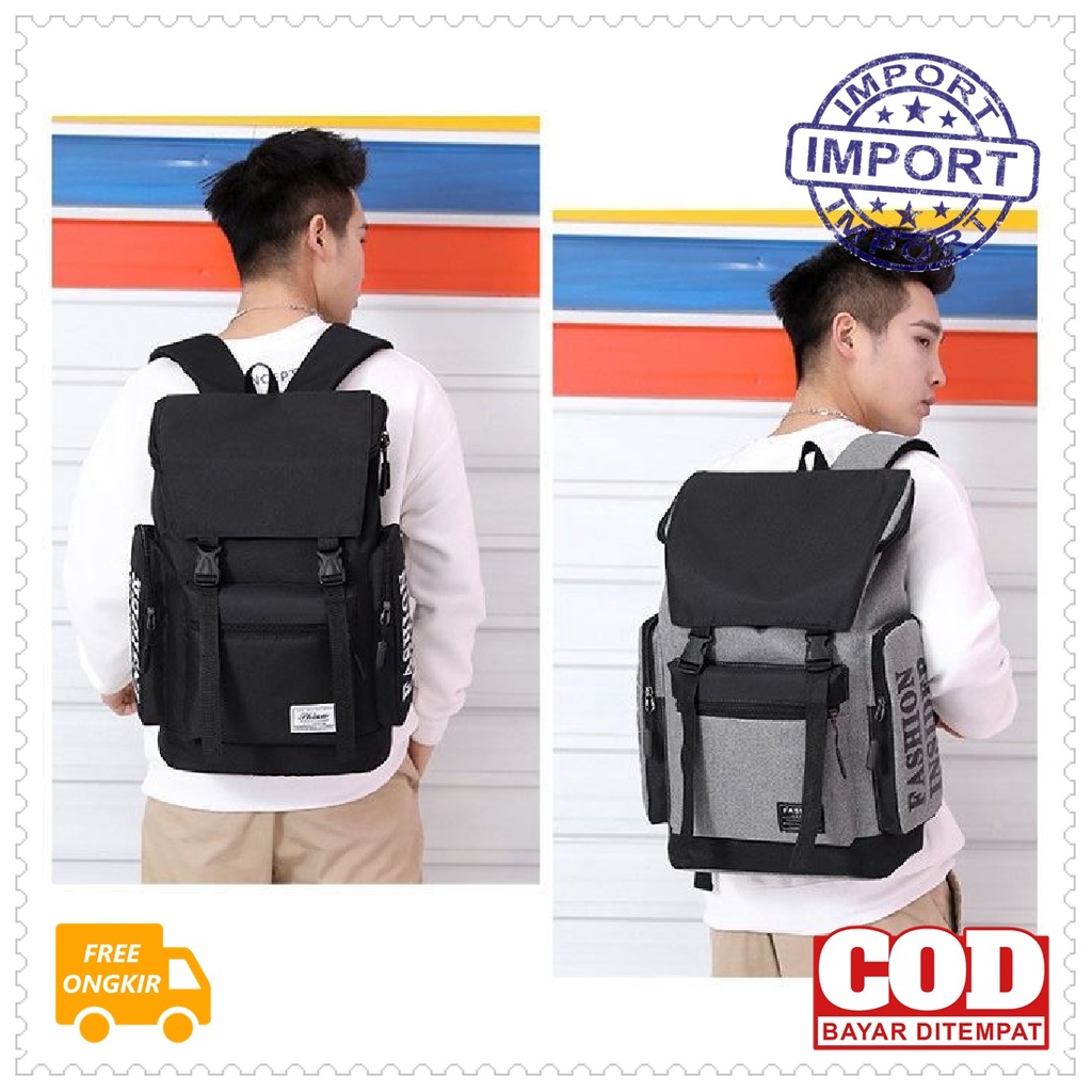 TAS RANSEL PRIA IMPORT VTF108 PUNGGUNG GENDONG BACKPACK MURAH BATAM JAKARTA TRAVEL SPORT PIKNIK ELEG