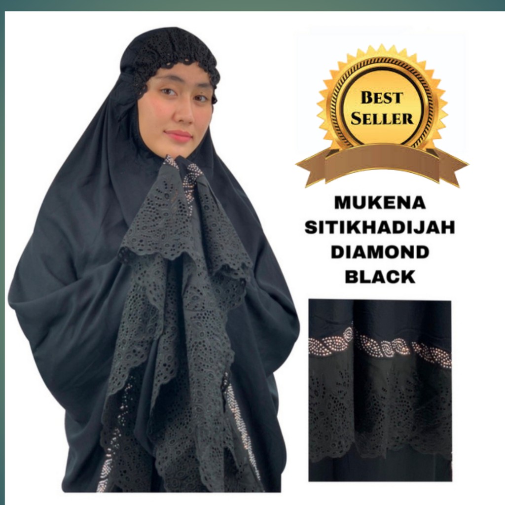 mukena siti  khadijah diamond ukuran 117x140cm/BISA bayar ditempat/COD