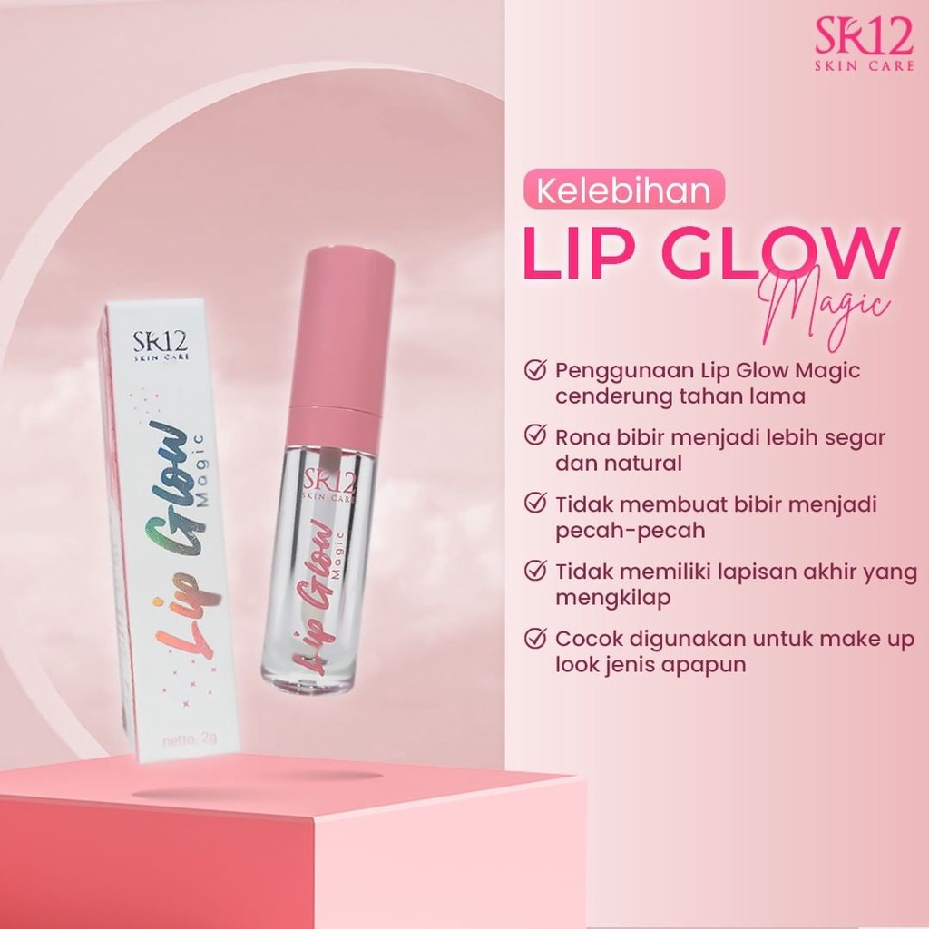 SR12 LIP GLOW MAGIC 2 GRAM BIBIR GLOSSY GLOWING WARNA BIBIR CANTIK LEMBAB