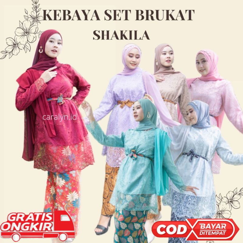 KEBAYA BRUKAT LAMARAN SHAKILA KEBAYA SET TERBARU CARALYN.ID