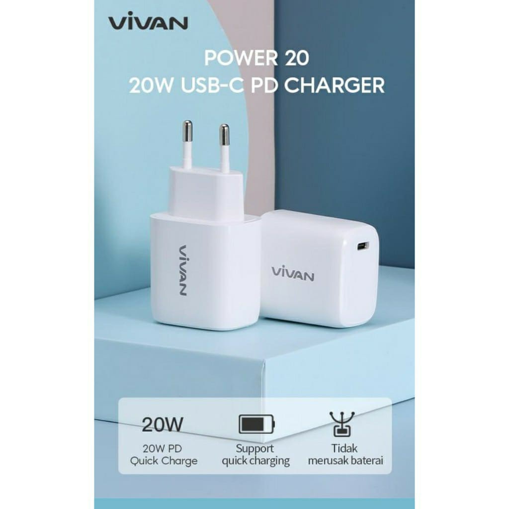 Adapter VIVAN POWER 20 3A - USB-C PD 4x power CHARGER TYPE C 3A