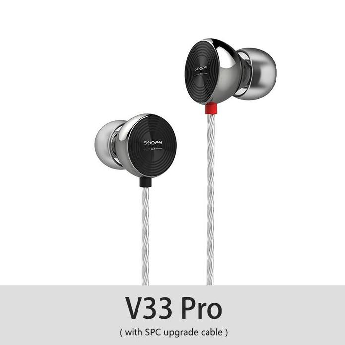 Shozy V33 / V33Pro Dynamic Driver Wired Earphones Stainless Steel In Ear Noise Reduction Bass