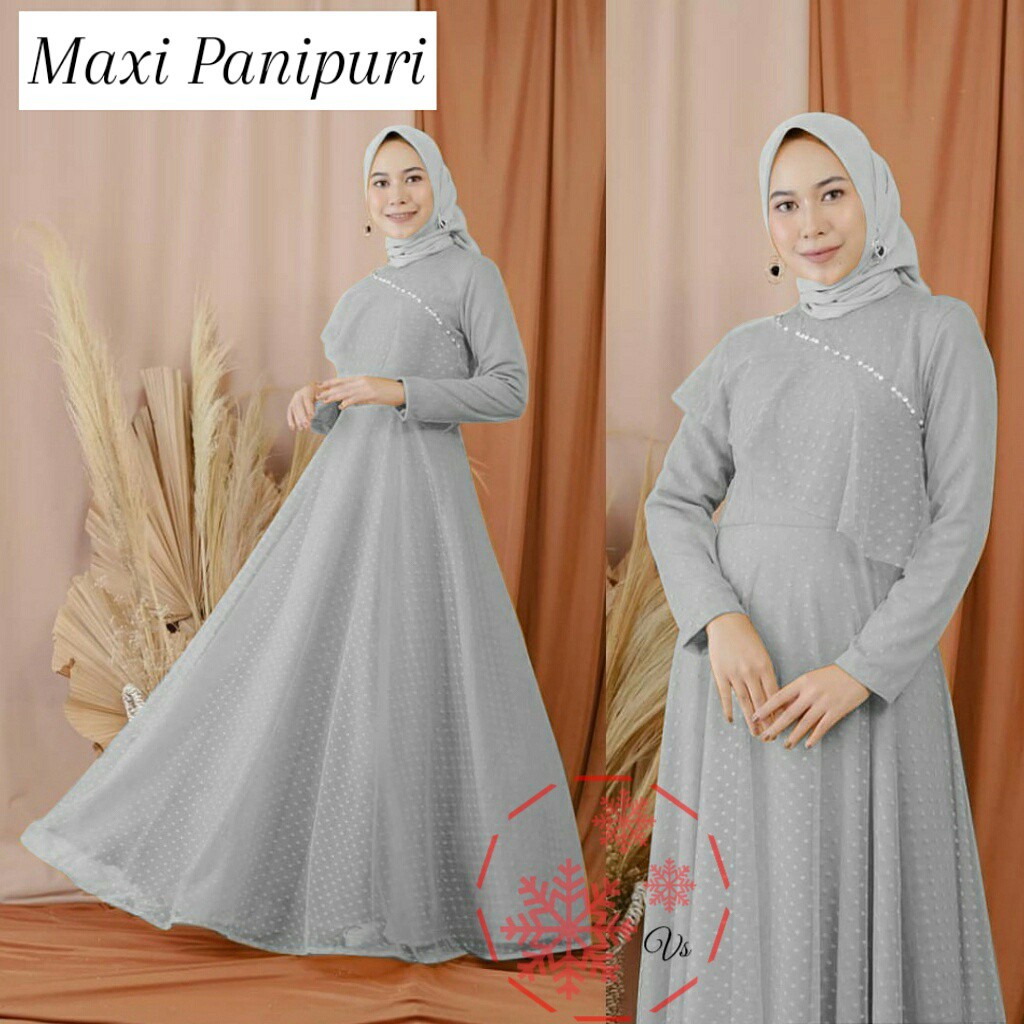 TWIN CLOTHING DRESS MUSLIMAH GAMIS MODEL TILE POLKADOT PURI