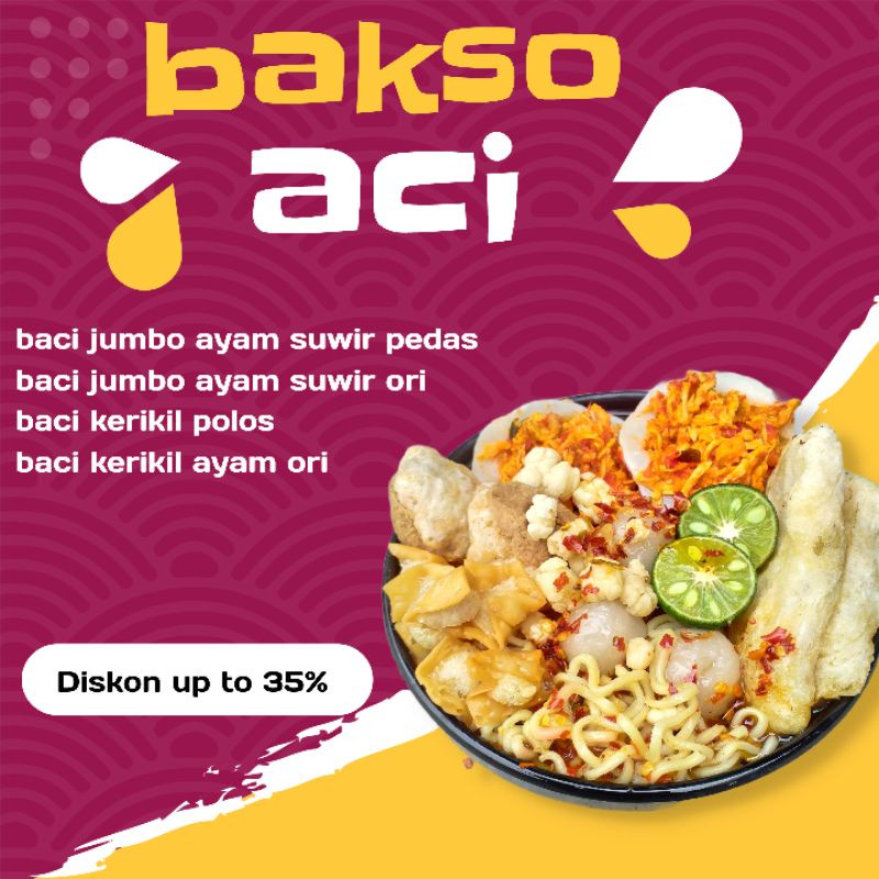 

BAKSO ACI AYAM SUWIR PEDAS BACI ENAK BOCI PEDAS KHAS BUYLAH