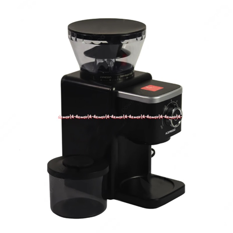 Acepresso Coffee Grinder Bean Coffee Maker Alat Pembuat Kopi Dengan 35 Pilihan Level Penggiling Biji Kopi Sampai Halus Ace Presso Warna Hitam