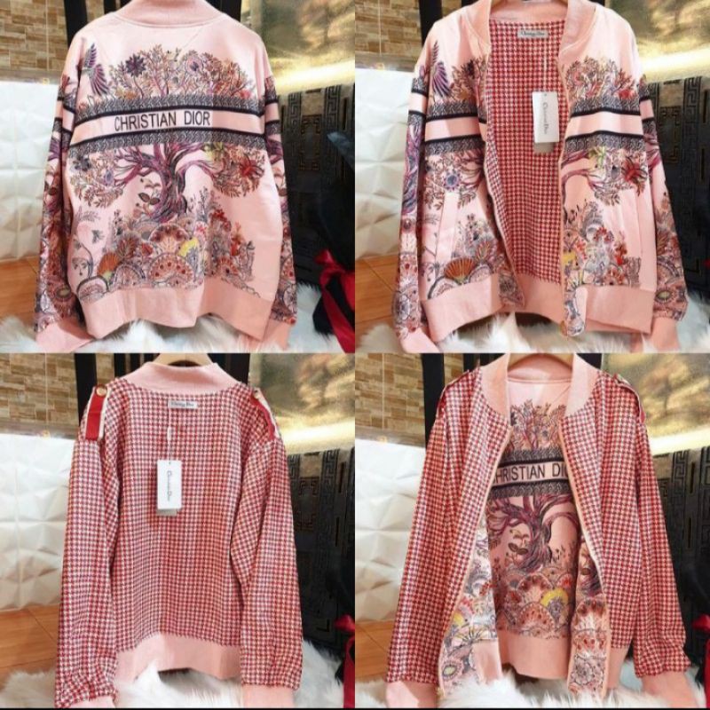 Jaket Christian Dior bolak balik pink