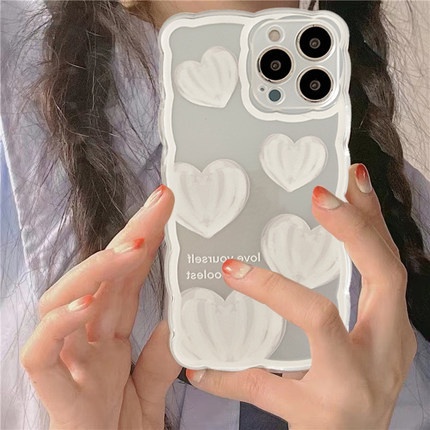 Case iPhone Motif Bebek &amp; Beruang 11/12/13 Pro Max, 7/8+, X/XR/XS Max, 12/13 Mini Side Stripe iPhone Case