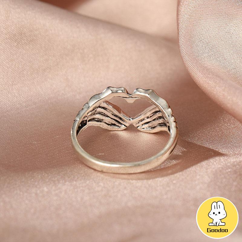 Korea Retro Hell Ghost Tangan Cinta Cincin Mendominasi Tren Pria Dan Wanita Cincin Perhiasan -Doo