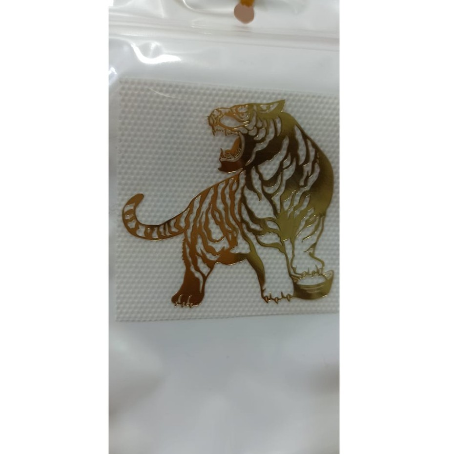 Sticker Kaos Gambar Macan Emas