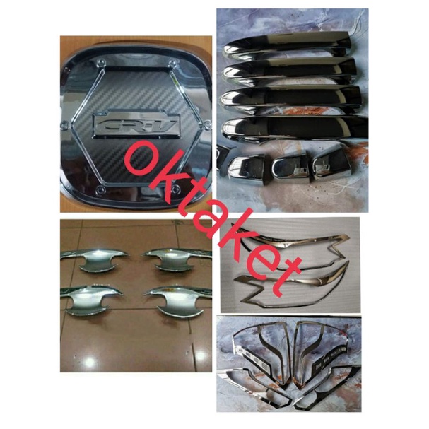 paket lengkap garnish depan belakang outer handle tank cover Grand CRV 2015 chrome