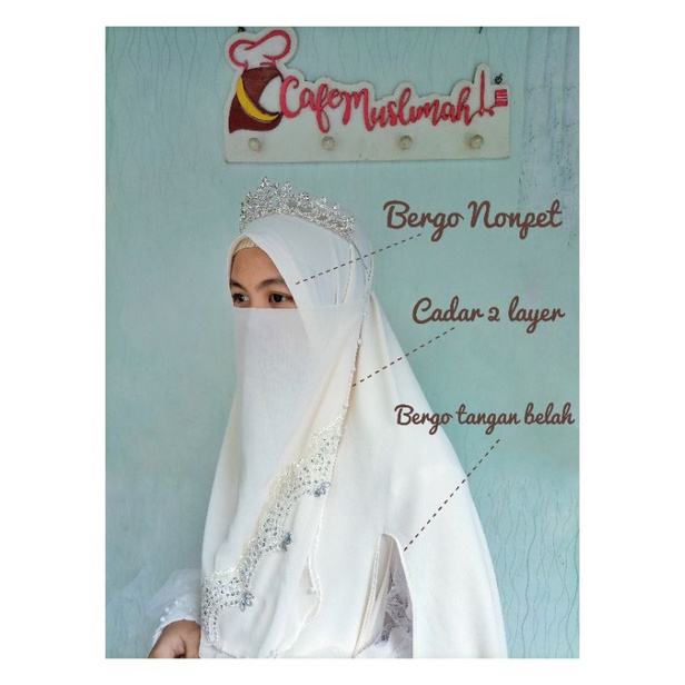 Gaun Akad Syari/Gaun Muslimah/Gaun walimah/Gaun putih/Dress Pengantin/Gaun Pengantin Syari