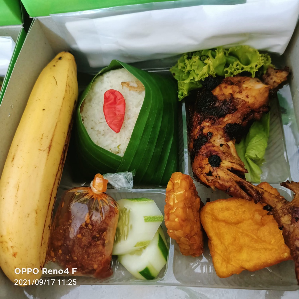 Jual Paket Nasi Box Nasi Kotak Nasi Kuning Murah Ayam Bakar Kremes