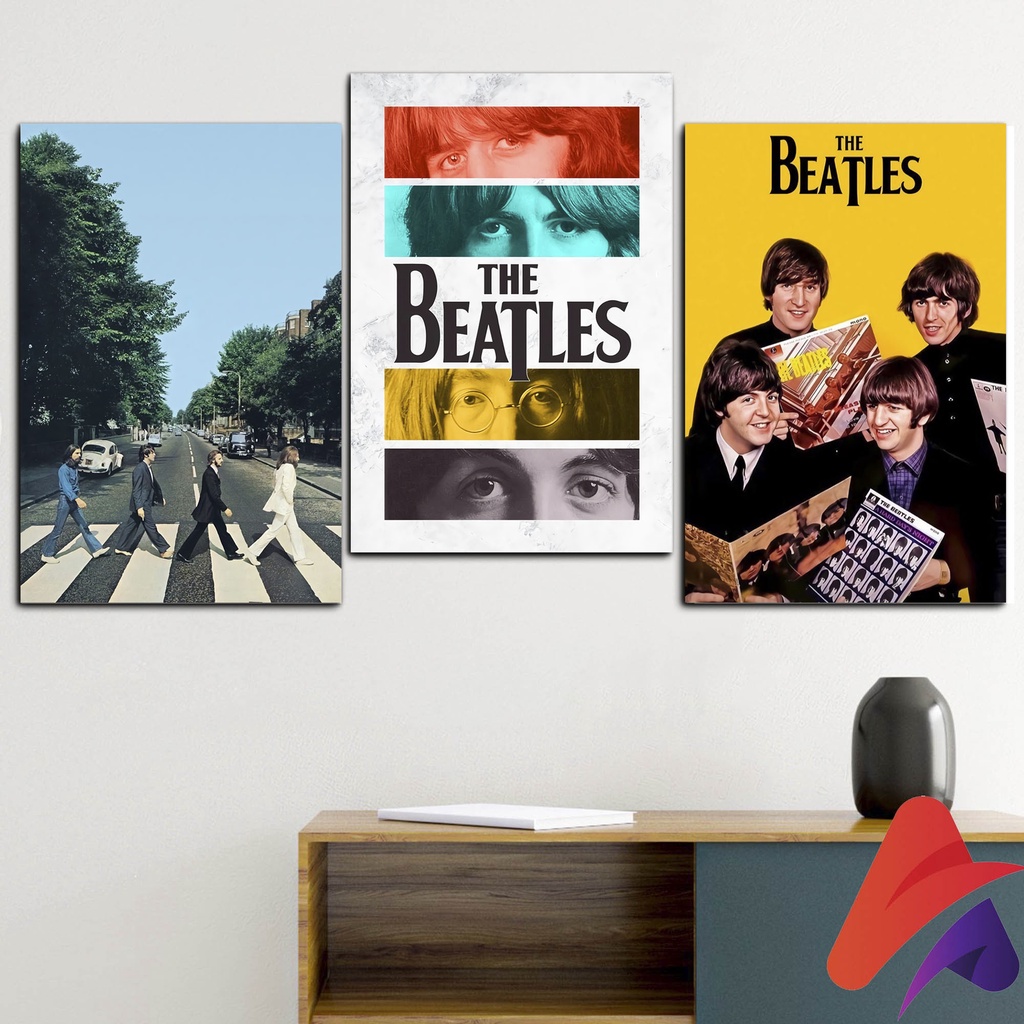 HIASAN DINDING THE BEATLES (20X30 CM) WALL DECOR DEKORASI THE BEATLES PAJANGAN DINDING POSTER THE BEATLES KAYU RUANGAN THE BEATLES