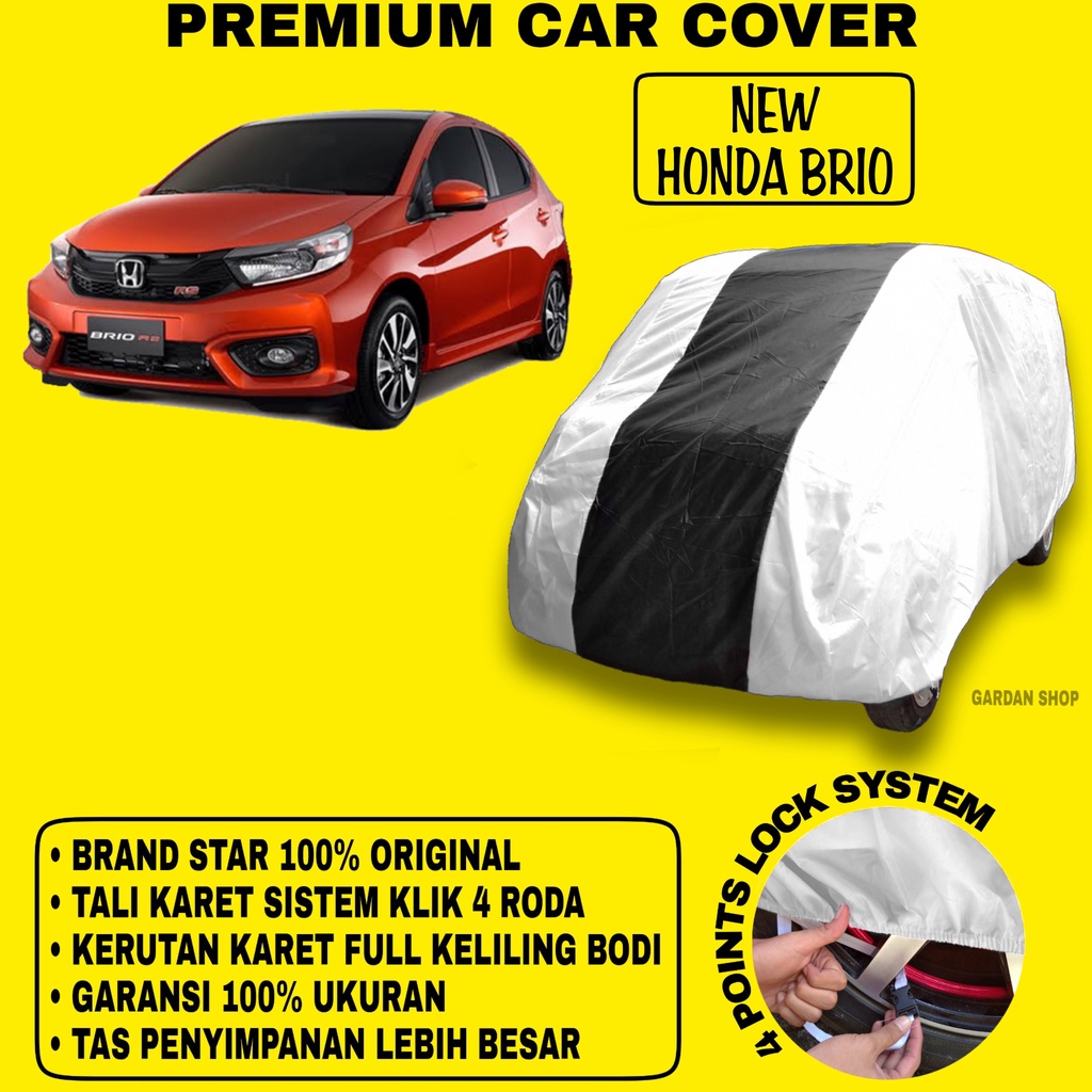 Body Cover NEW HONDA BRIO SILVER HITAM Penutup Bodi Mobil New Honda Brio Waterproof PREMIUM