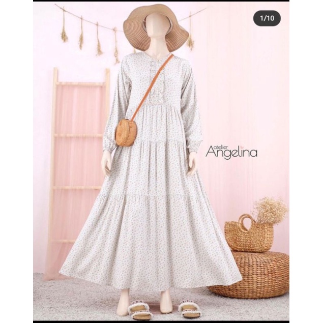 Bella Dress bunga Katuk,sarah dress Arrow by Atelier Angelina