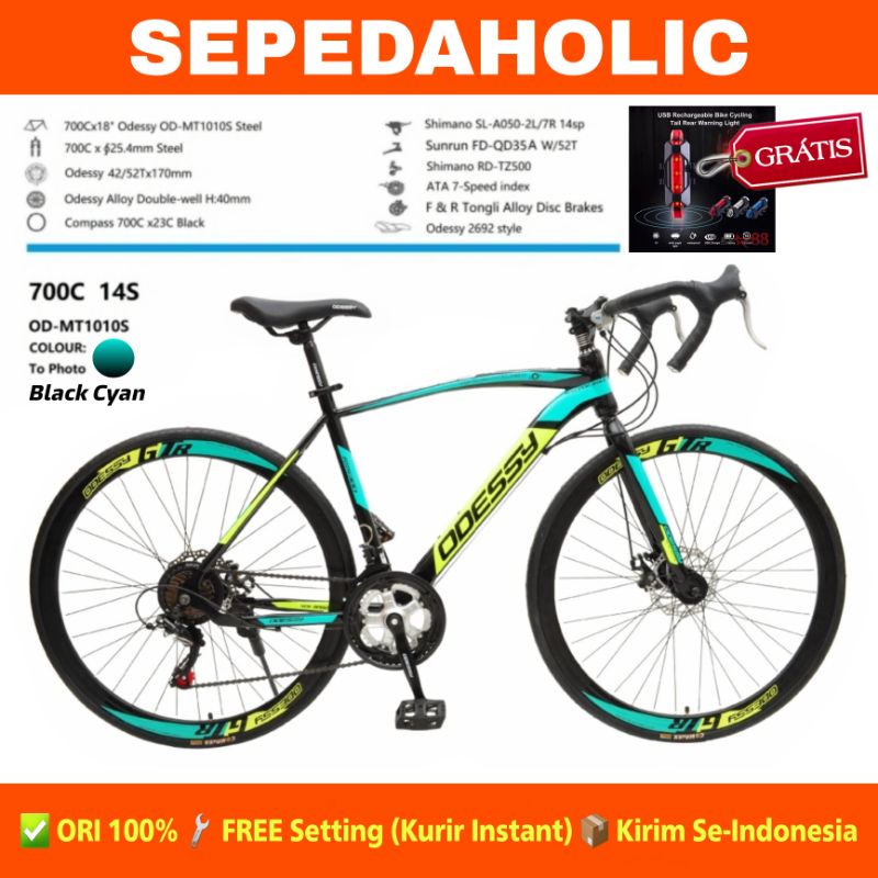 Sepeda Balap Roadbike ODESSY MT 1010S 1011 / EXOTIC 2708 FS 1.0 / SL 2.0 700C Steel Rem Cakram
