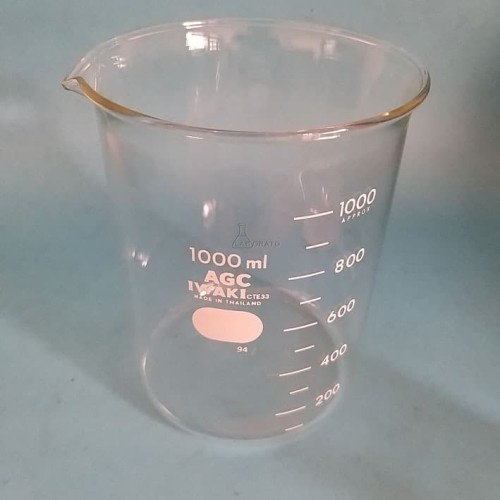 Jual Beaker Glass 1000ml Iwaki Pyrex Gelas Piala Kimia 1000 Ml Original Shopee Indonesia